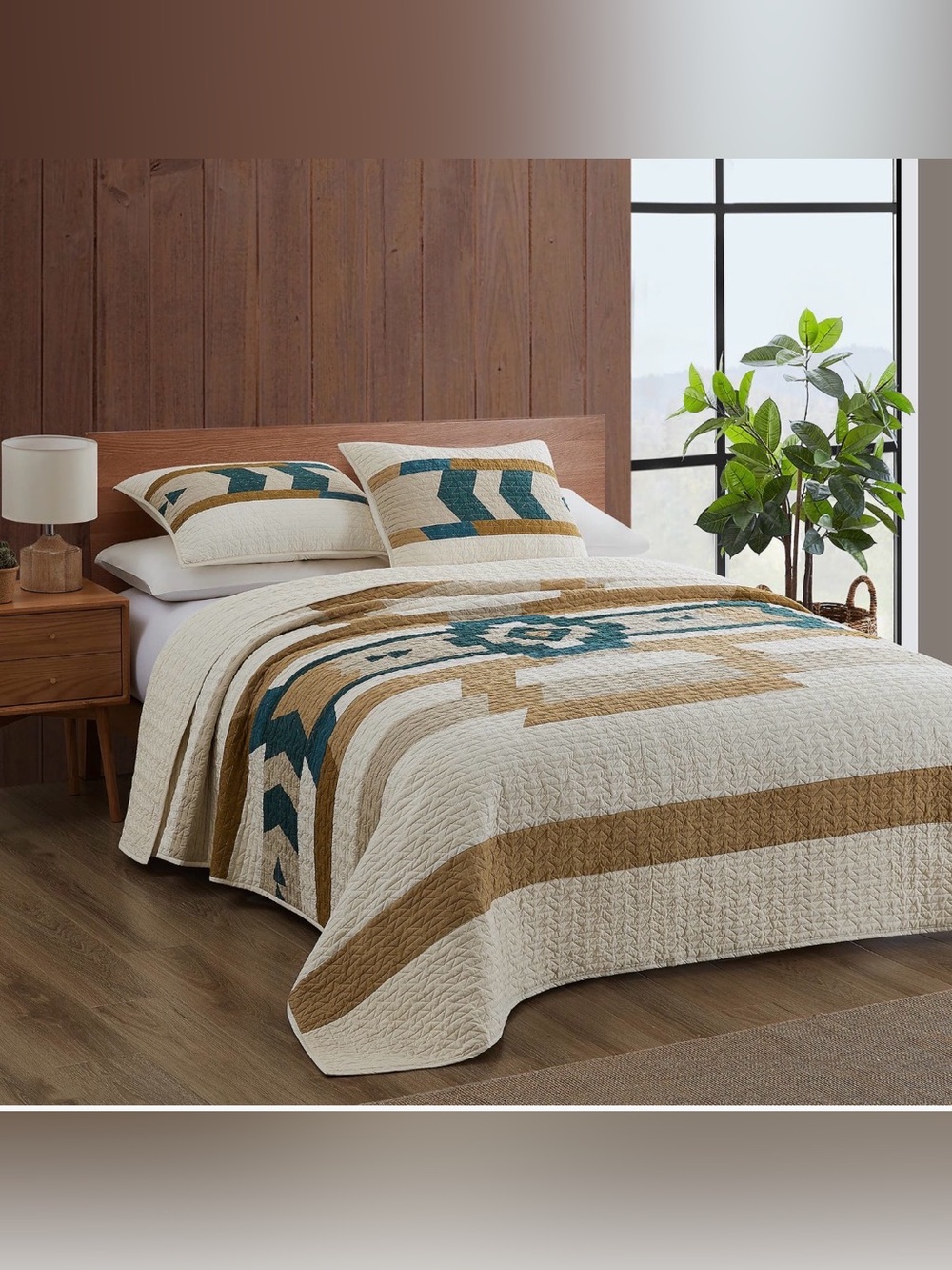 NEW Pendleton Trail Star Reversible Quilt & Sham Twin BIRCH MULTI